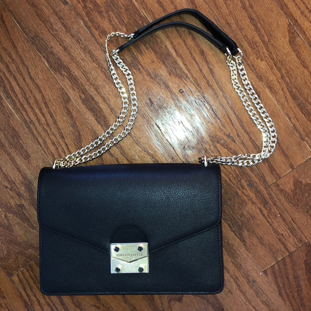 Karl Lagerfeld Paris Adjustable Black Crossbody